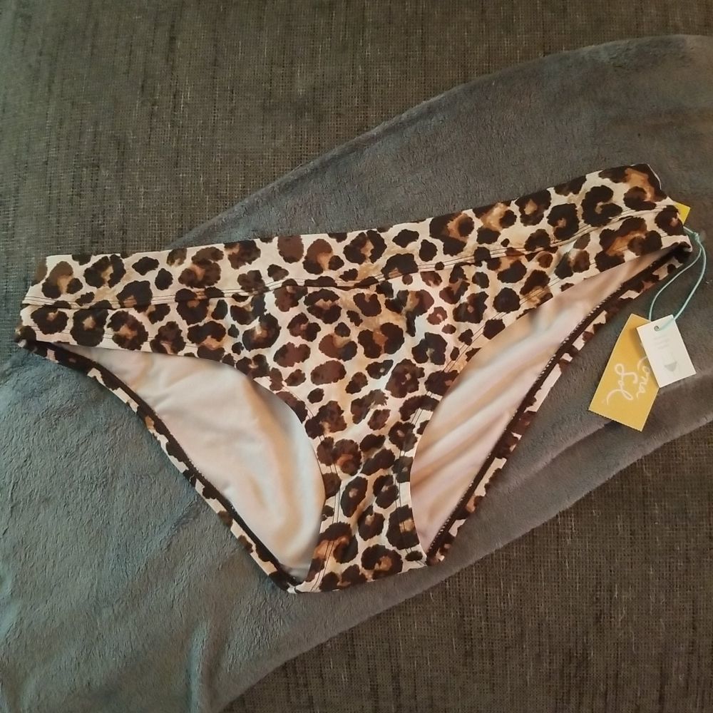 Kona Sol XL Leopard Hipster Bikini Bottoms New w/Tags